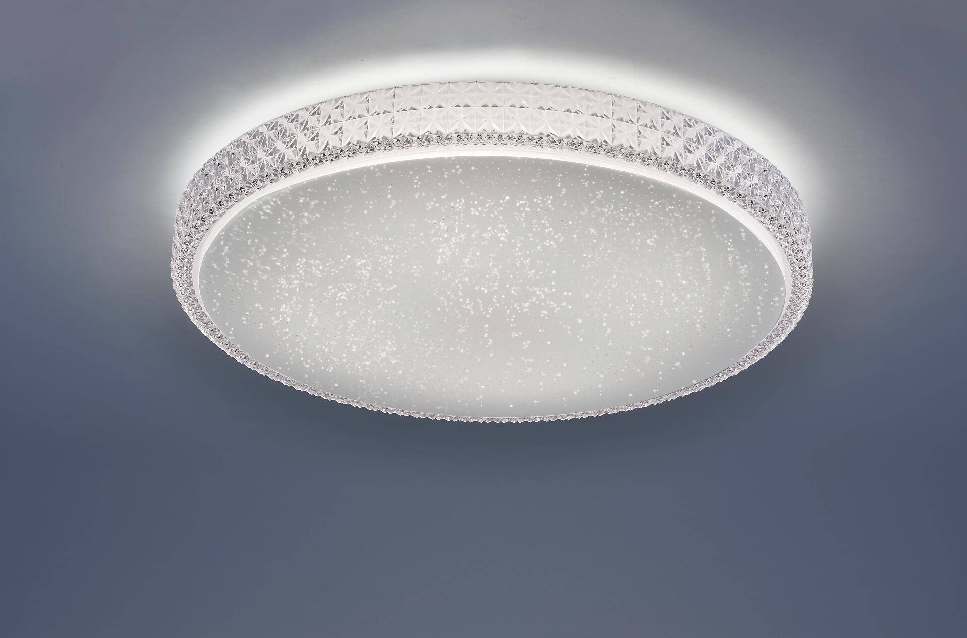 Just Light Deckenleuchte Frida klar Acryl Metall H/D: ca. 11x60 cm