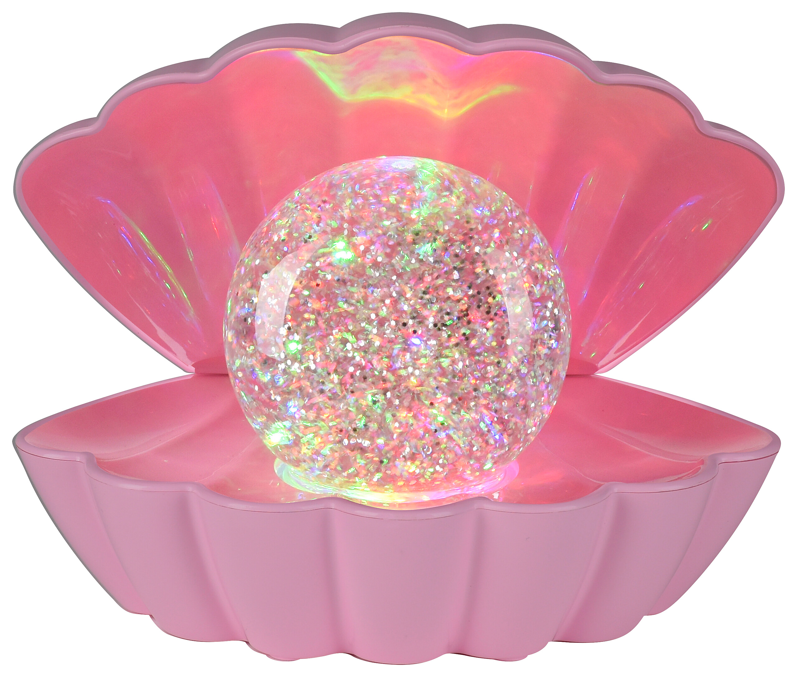 Just Light LED-Dekoleuchte Muschel rosa Kunststoff B/H/D: ca. 18x13x14,8 cm