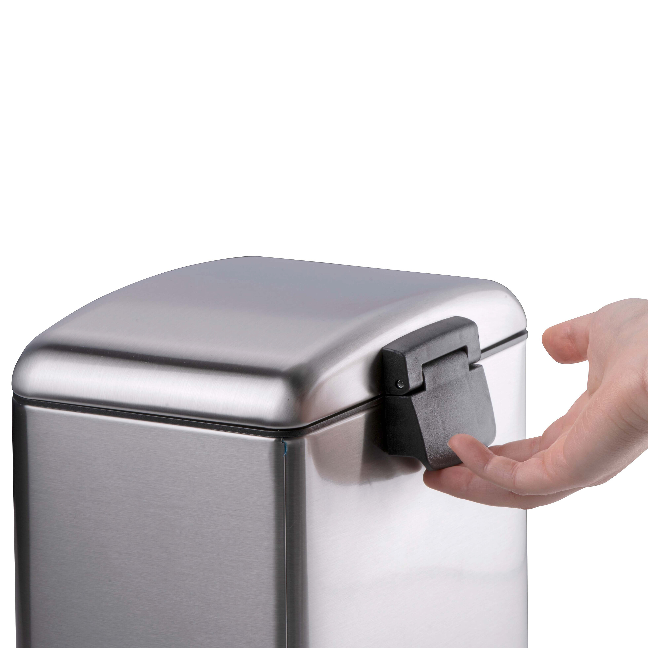 Dirt Devil Treteimer silber Edelstahl B/H/T: ca. 23x32,5x22,5 cm