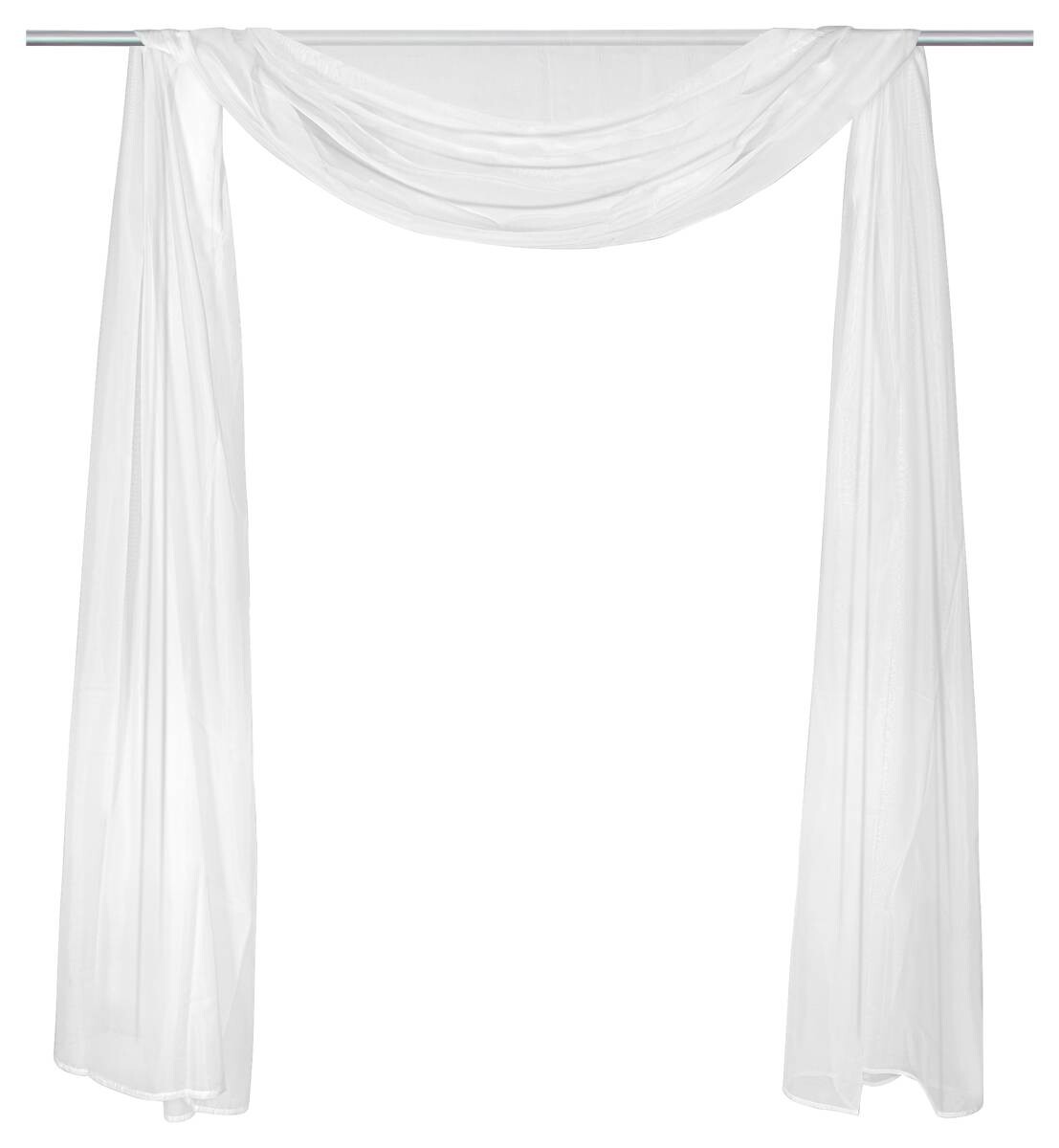 POCOline Schlaufenvorhang Nouveau weiß B/L: ca. 145x500 cm