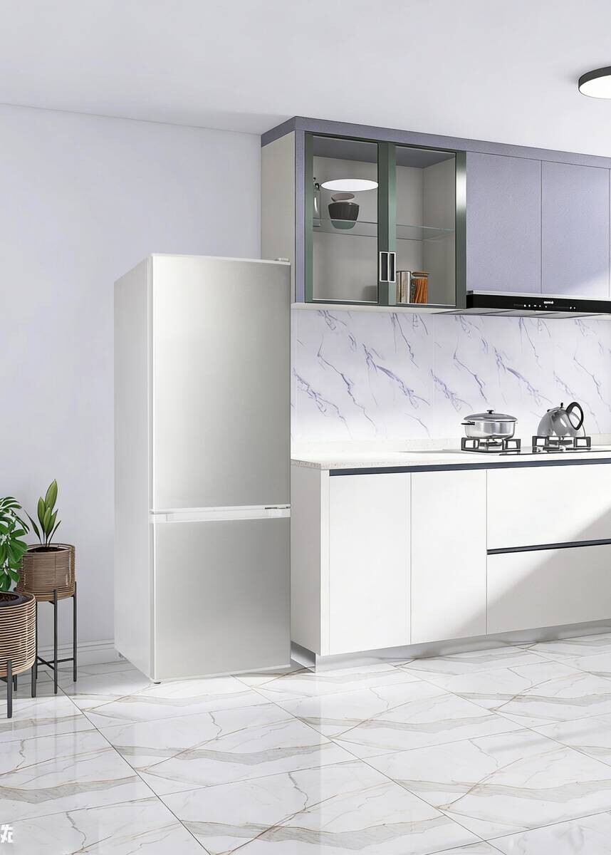 POCOline Kühl-/Gefrierkombination KGK 142-154 ESI silber B/H/T: ca. 48,3x142x52,2 cm