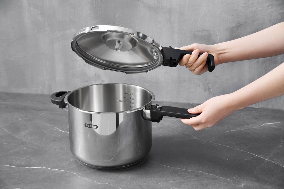 PYREX Schnellkochtopf Grace silber Edelstahl