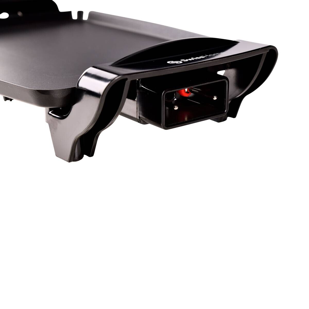 SWISS HOME Grillplatte schwarz Aluminium B/H/L: ca. 10,2x22,8x38,6 cm