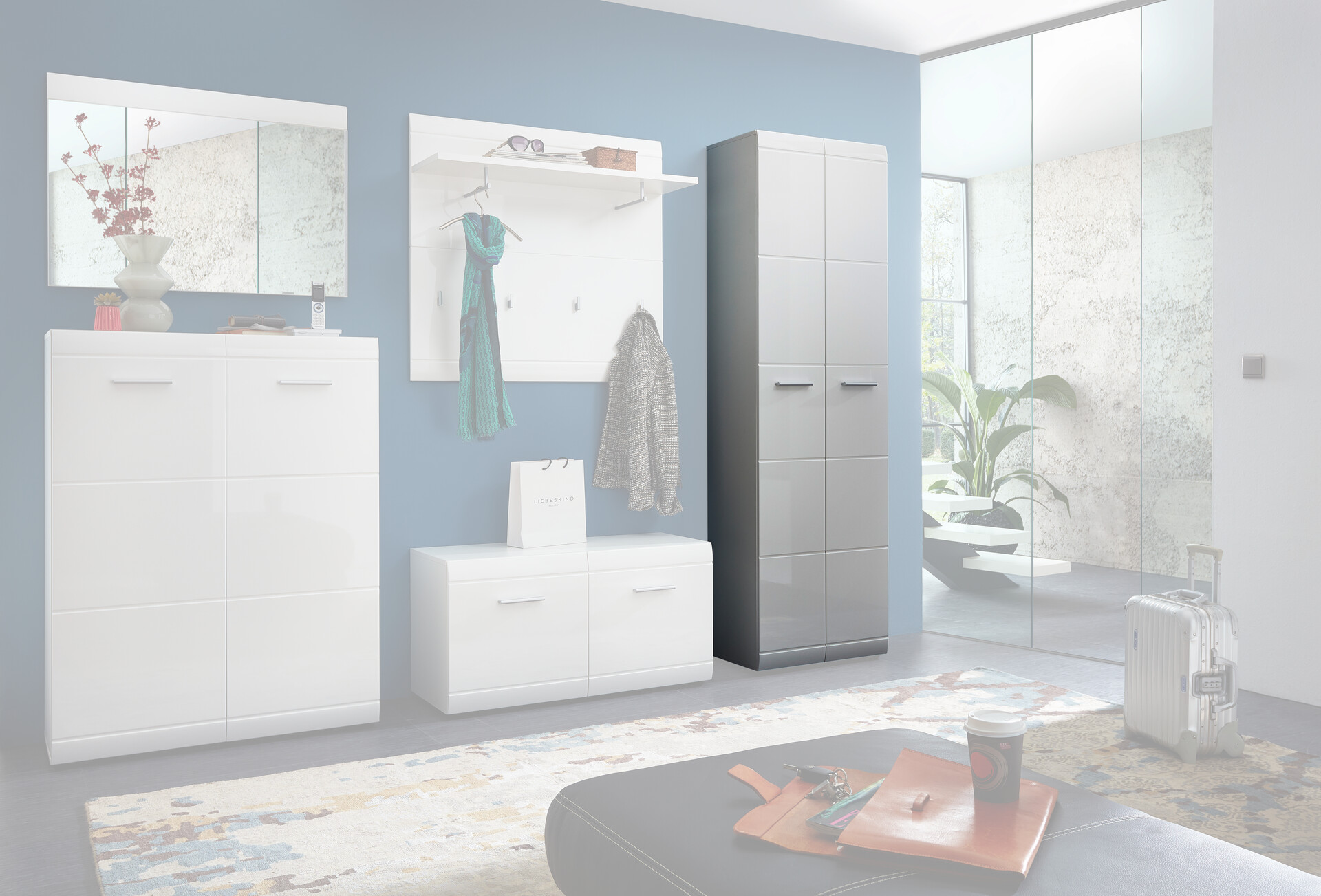 Garderobenschrank Adana B/H/T: ca. 59x197x37 cm