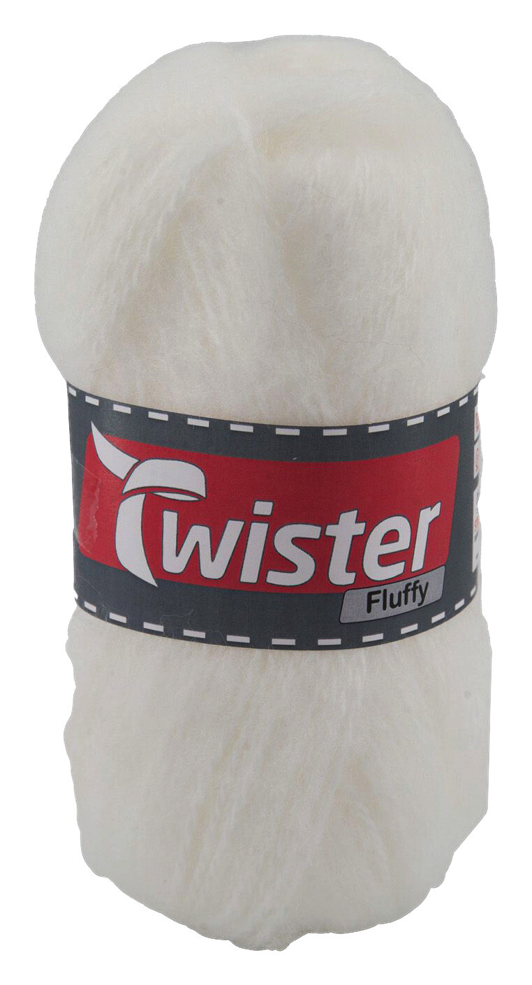 Twister Handstrickgarn Fluffy weiß L: ca. 16000 cm