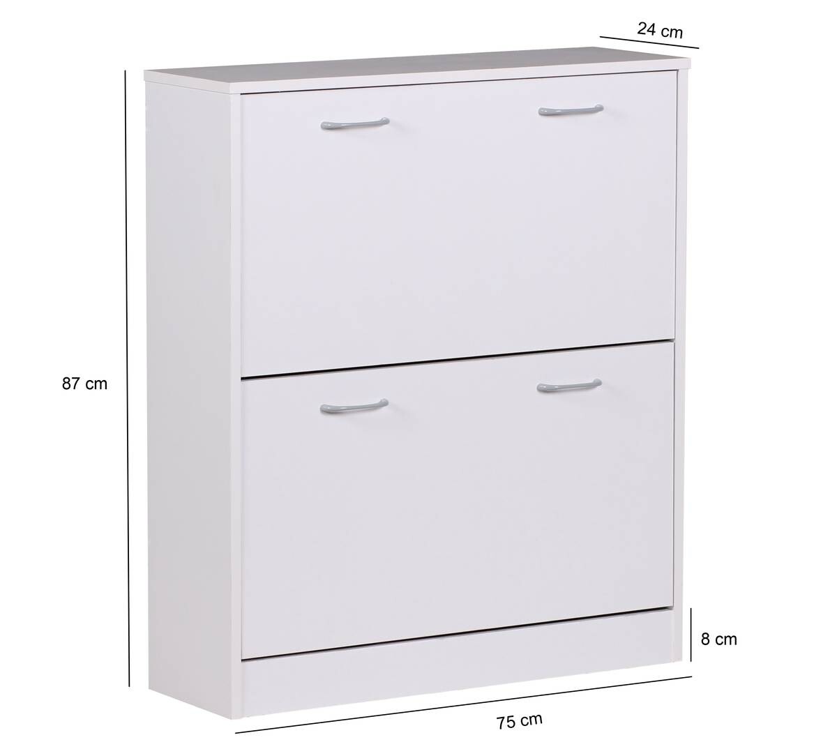 Schuhschrank weiß grau B/H/T: ca. 75x87x24 cm