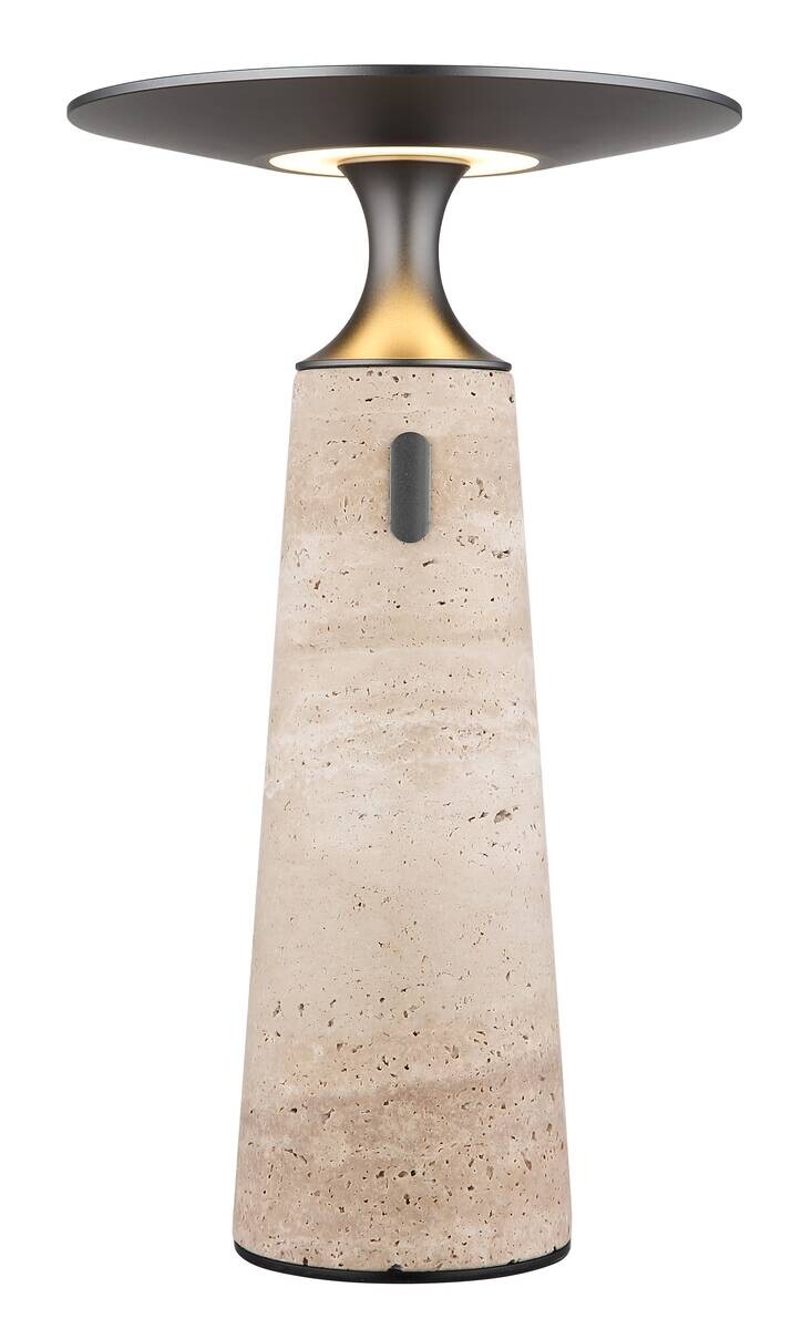 GLOBO Tischleuchte grau Graphit Opal Aluminium Stein H/D: ca. 33,6x20 cm 1 Brennstellen