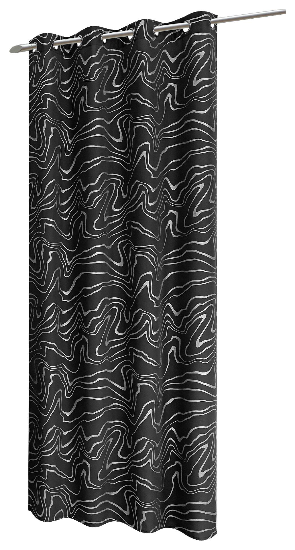 POCOline Ösenvorhang Samoa schwarz B/L: ca. 135x245 cm