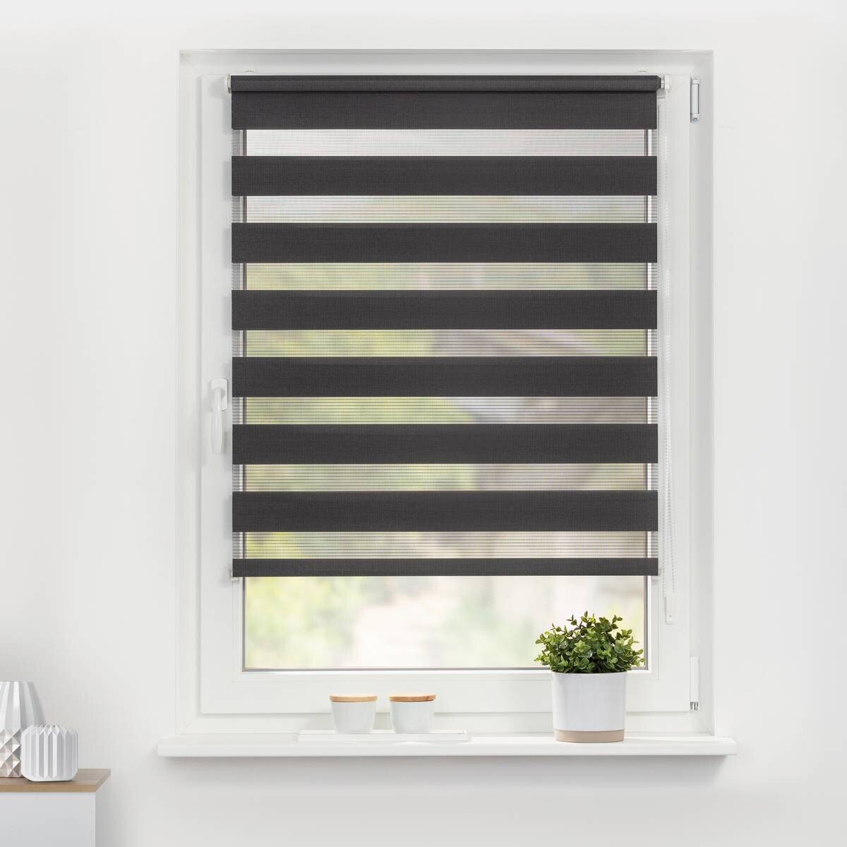 LICHTBLICK Doppelrollo Duo anthrazit B/L: ca. 90x220 cm