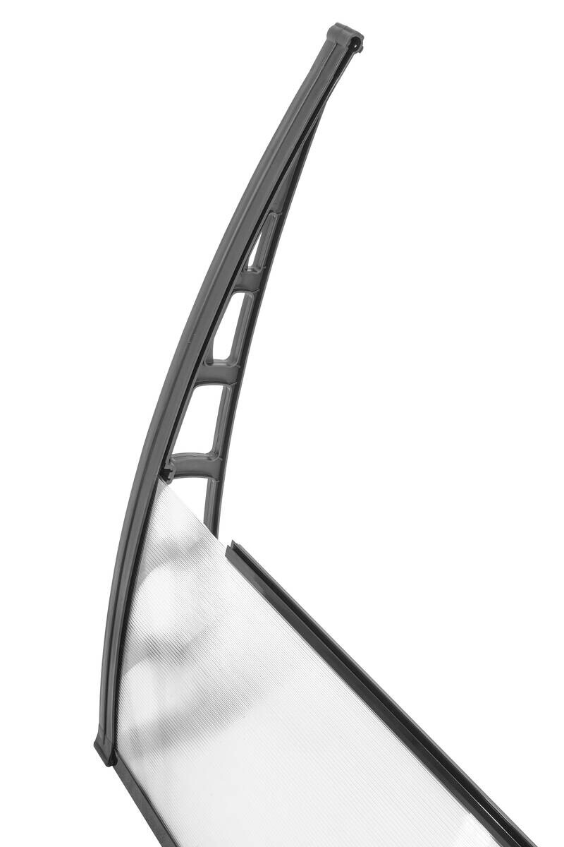 Brosplast Vordach transparent B/H/L: ca. 240x23x105 cm
