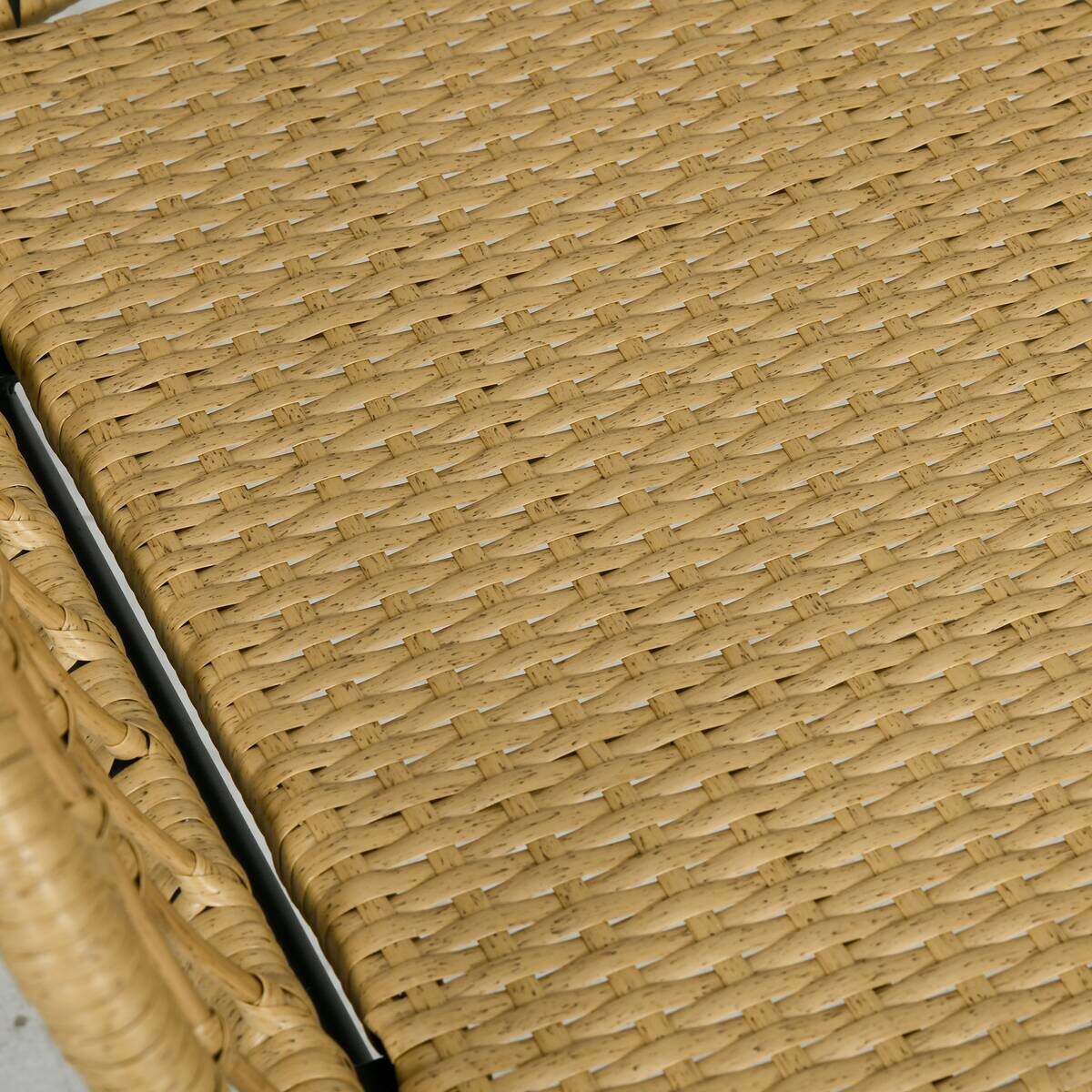 Outsunny Sitzgruppe beige Edelstahl B/H/L: ca. 70x145x78 cm