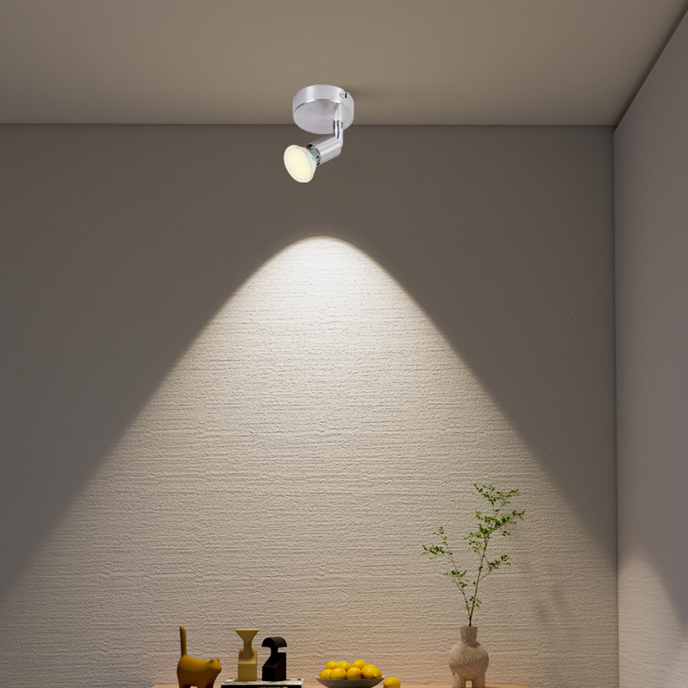 POCOline Spot Boris nickel matt B/H/L: ca. 8x10x8 cm 1 Brennstellen