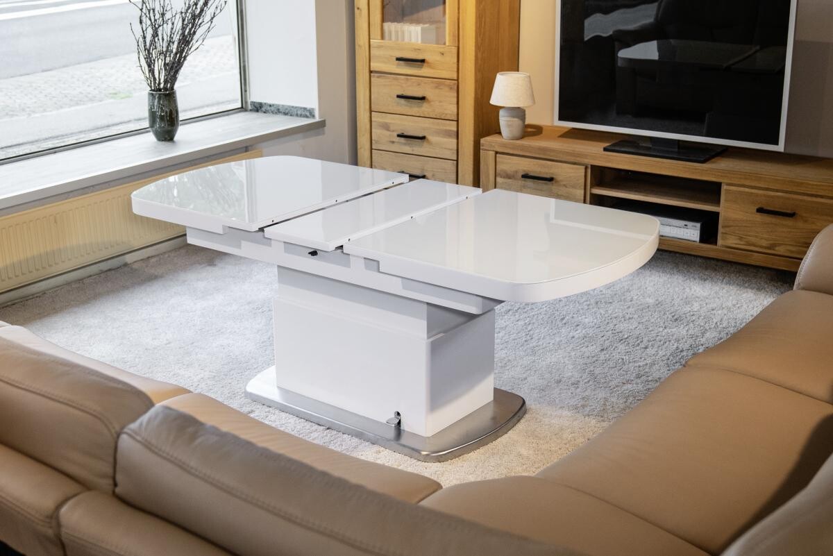 Couchtisch Levi weiß MDF B/H/T: ca. 135x50x75 cm