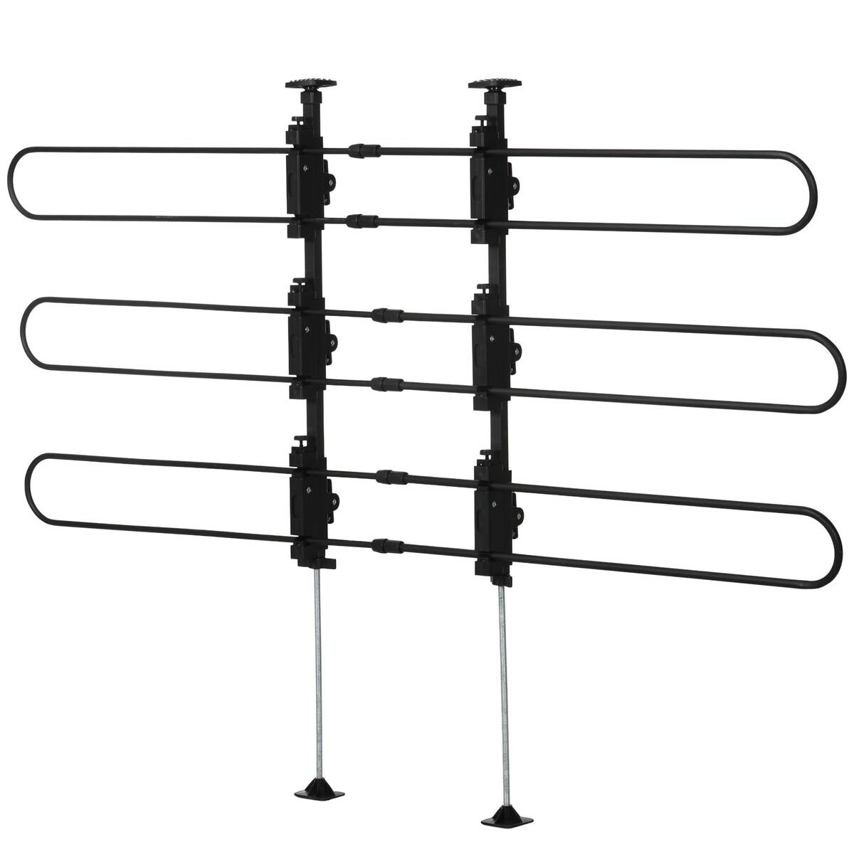 PawHut Hundeschutzgitter schwarz Polypropylen B/H/L: ca. 9x124x150 cm