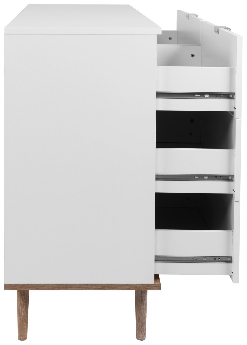 Kommode Göteborg weiß Eiche Sonoma Nachbildung B/H/T: ca. 120x87x40 cm