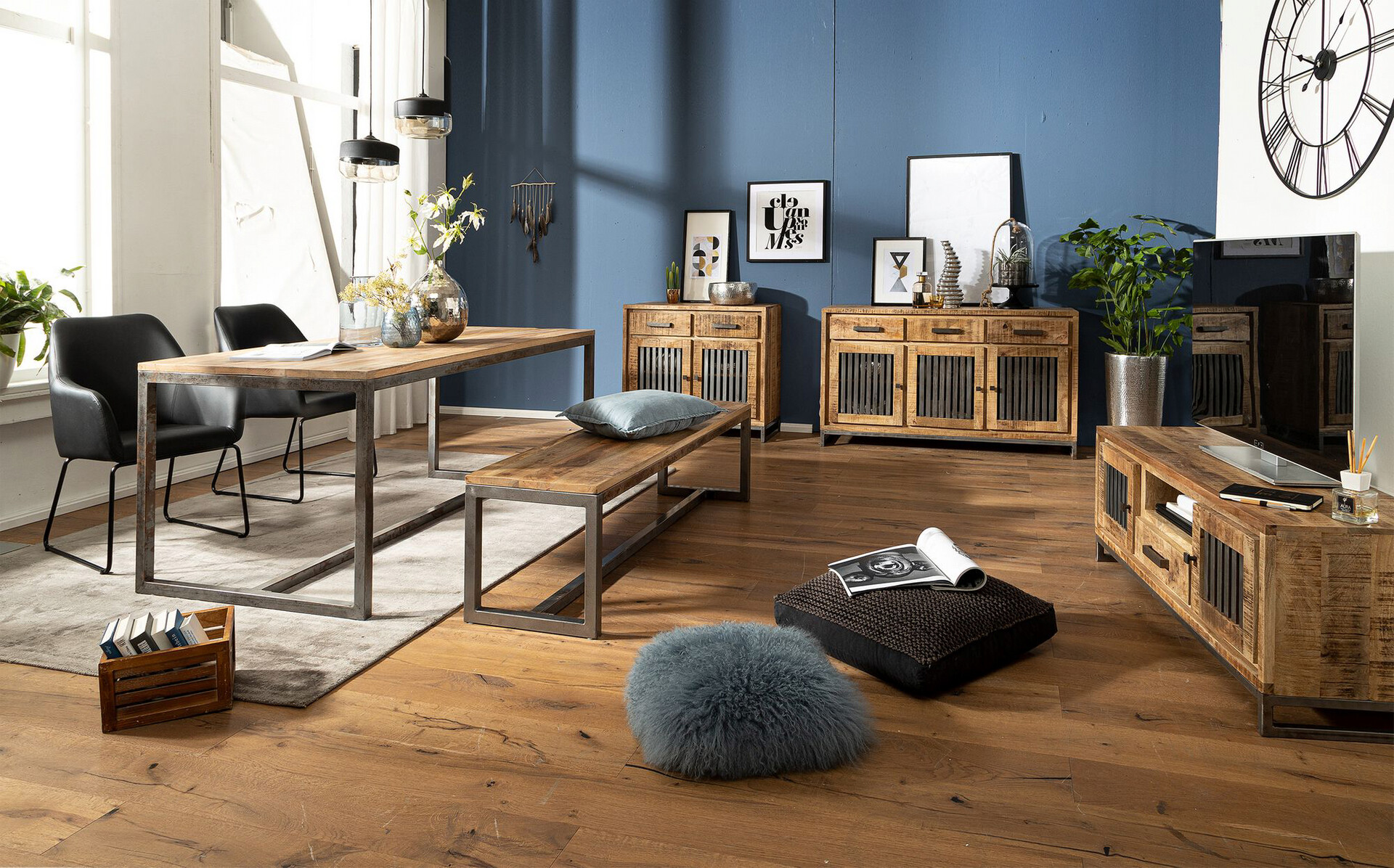 Eckbank natur B/H/T: ca. 120x46x45 cm