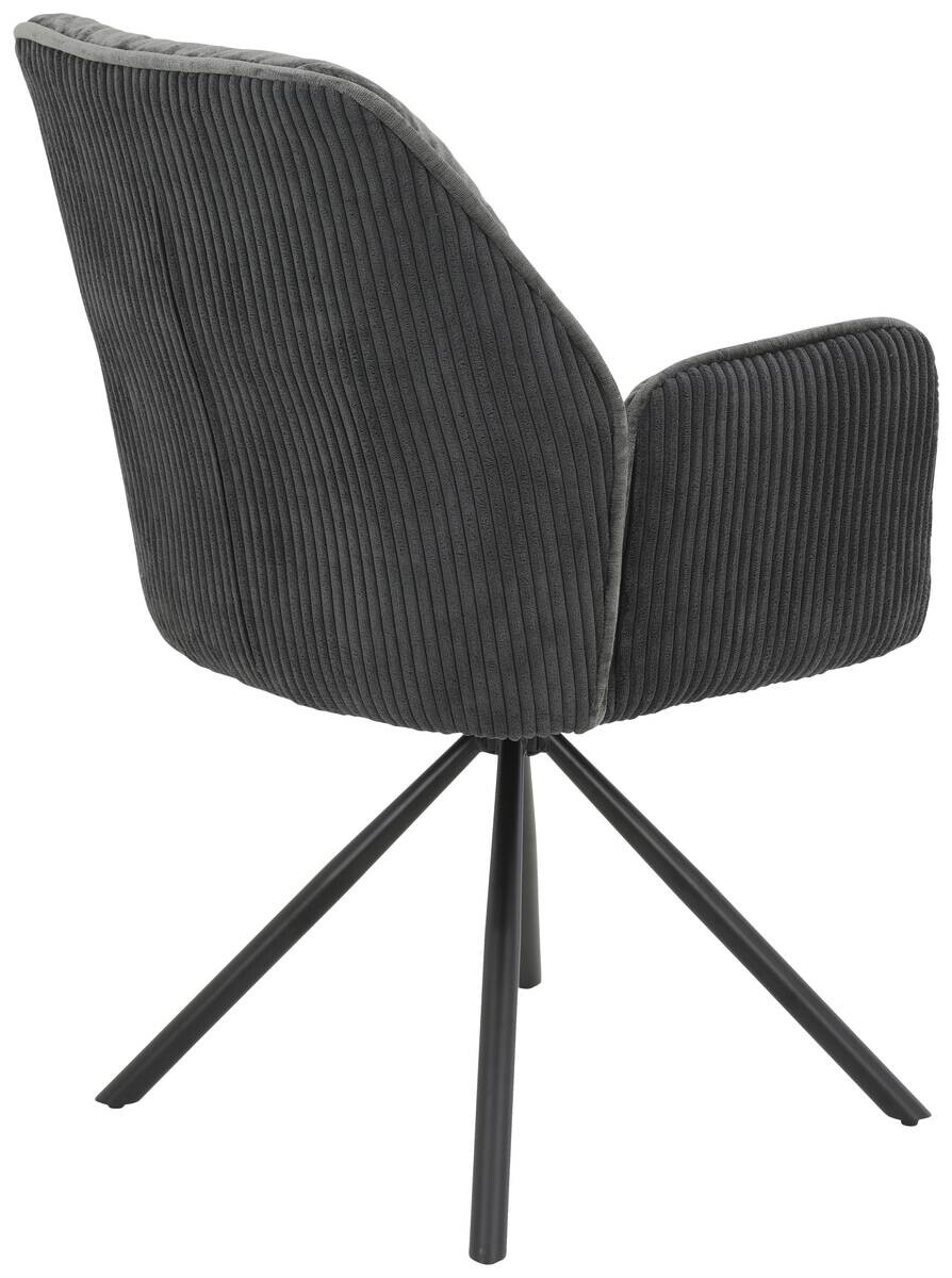 Sessel Amira anthrazit Metall Samt B/H/T: ca. 56x89x61 cm