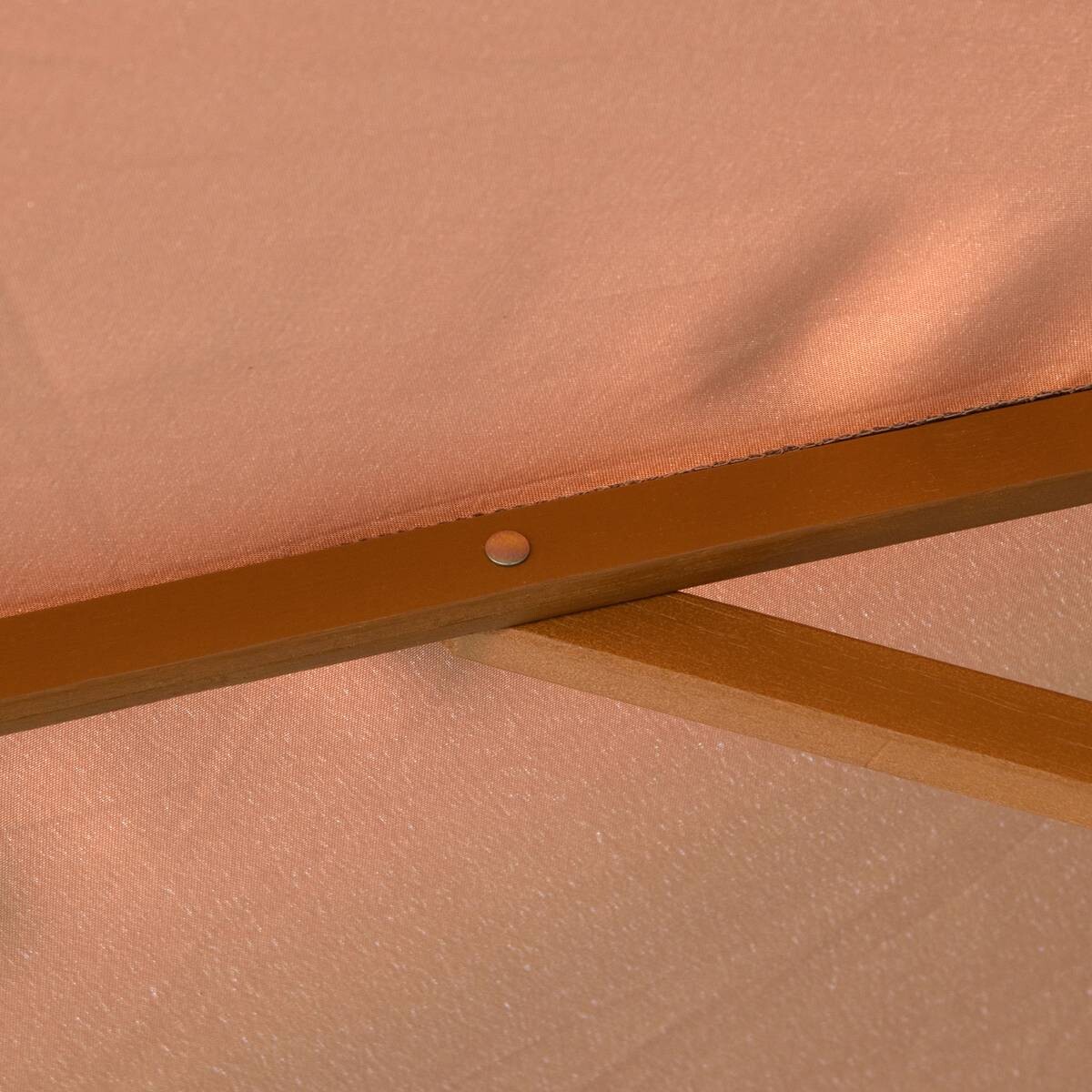 Outsunny Sonnenschirm khaki Bambus H/D: ca. 250x300 cm