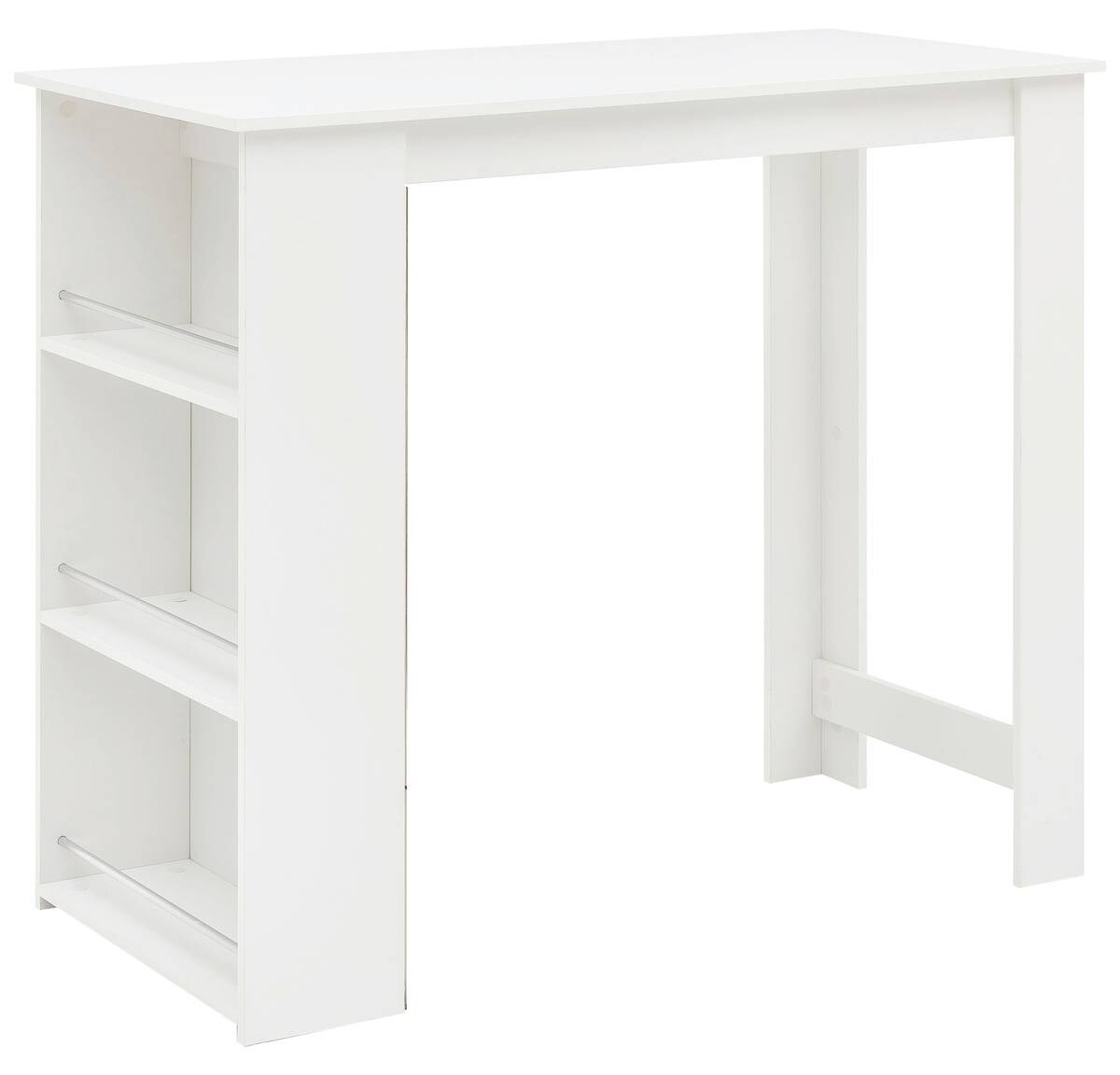 Bartisch weiß beschichtet Holzwerkstoff B/H/T: ca. 120x107,5x60 cm