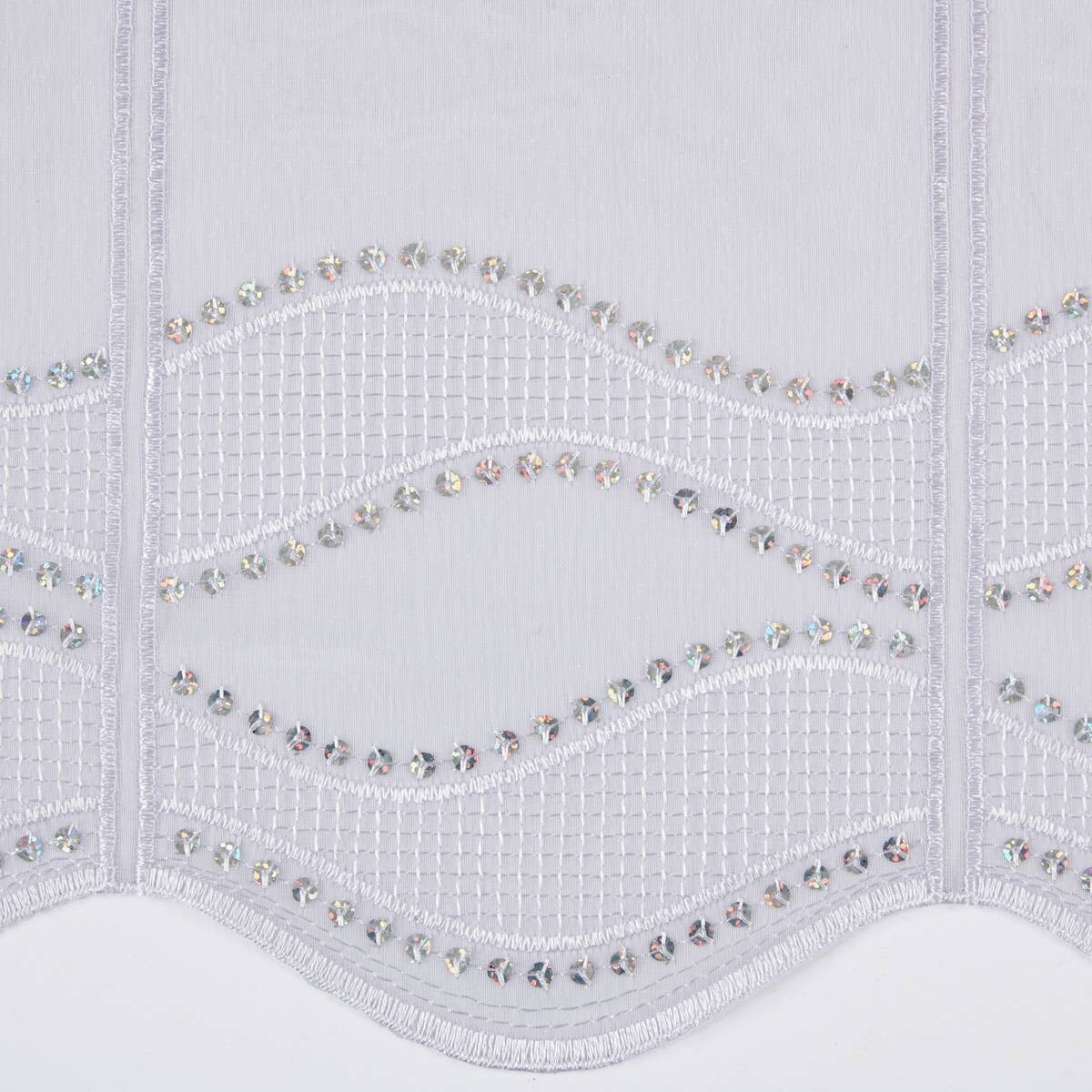 Scheibengardinen-Meterware Lucia weiß H: ca. 60 cm