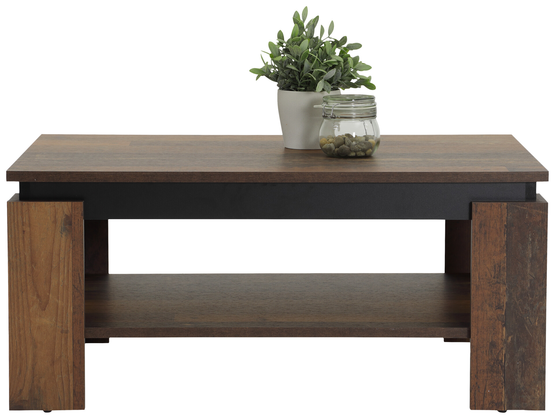 Couchtisch Tim II Old Wood schwarz B/H/T: ca. 90x41x60 cm