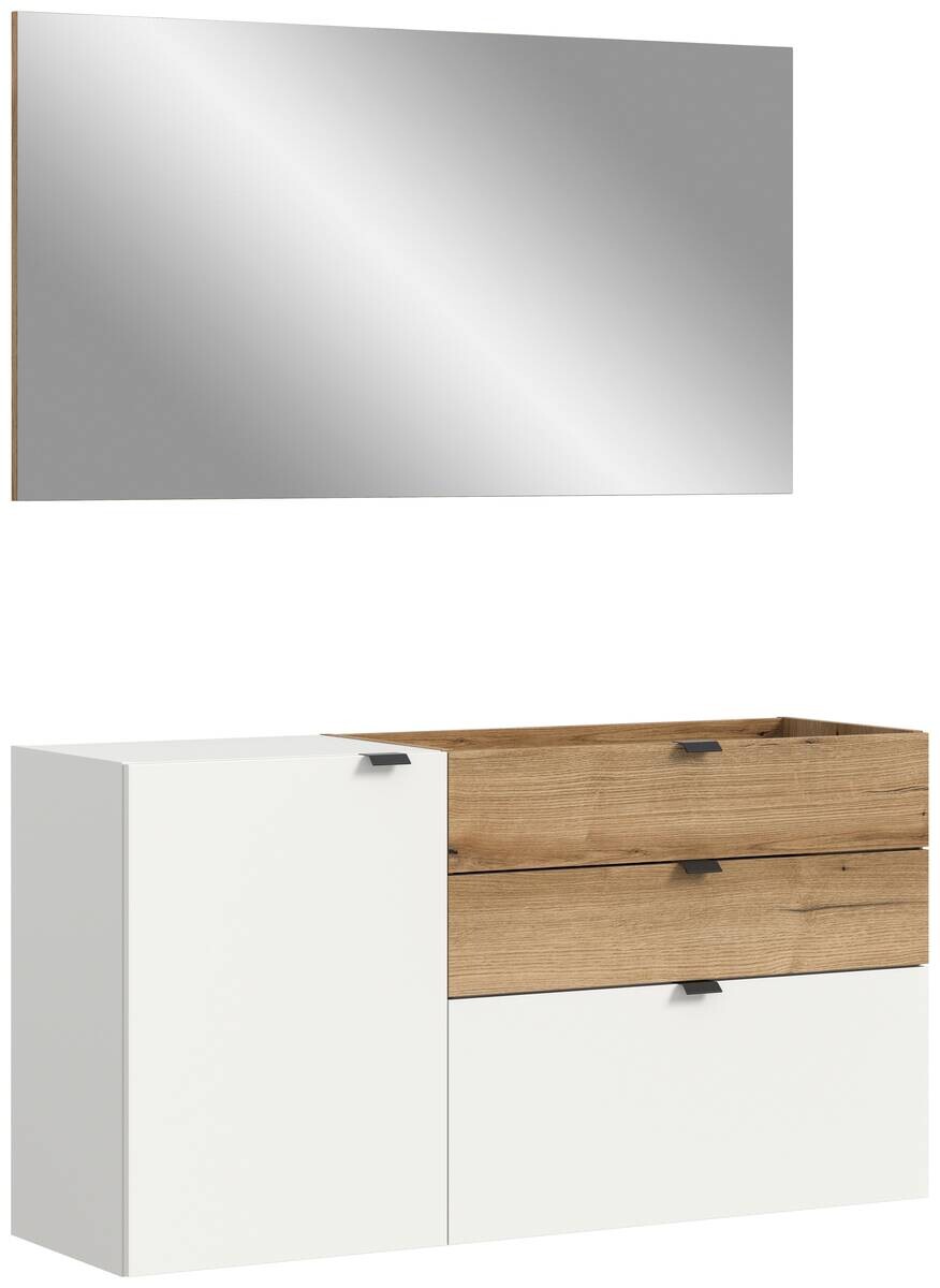 Garderobe Naro weiß Evoke Oak Nachbildung B/H/T: ca. 120x194x37 cm