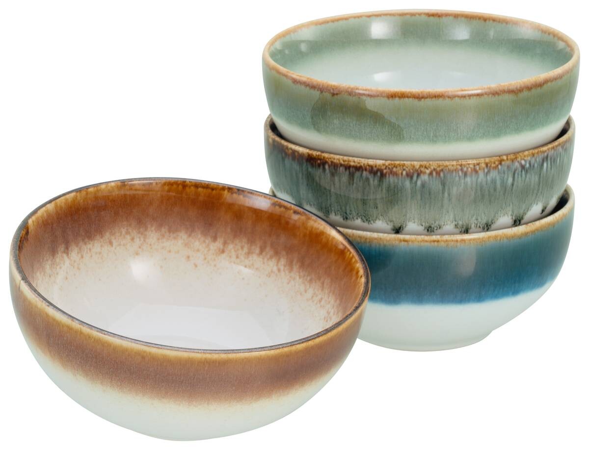 CreaTable Müslischalenset Cascade Bowls Mix Buddha bunt Steinzeug