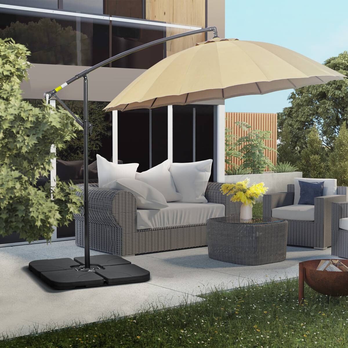 Outsunny Schirmgewicht mit 4 Teilen