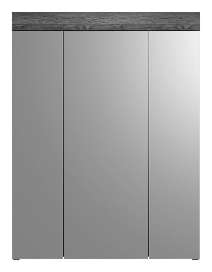 Badezimmer-Set Scout Rauchsilber Nachbildung weiß Hochglanz B/H/T: ca. 112x191x34 cm