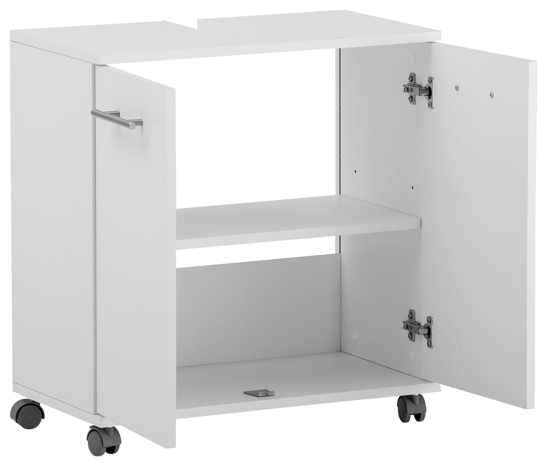 Waschbeckenunterschrank Emmi weiß matt B/H/T: ca. 59,8x63,4x32,6 cm