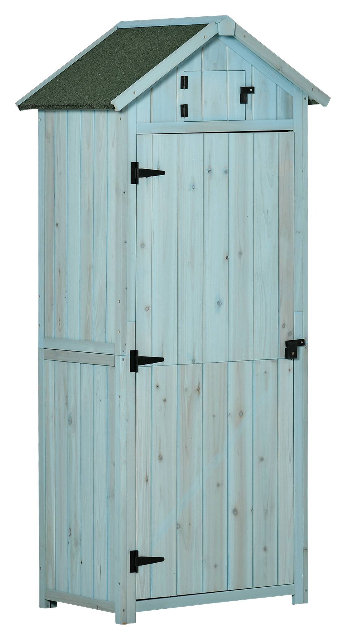 Outsunny Gartenhaus hellblau B/H/L: ca. 54x179x77 cm