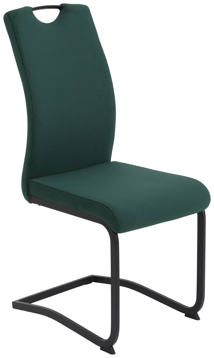 Schwingstuhl Riga moosgrün schwarz Samt Metall