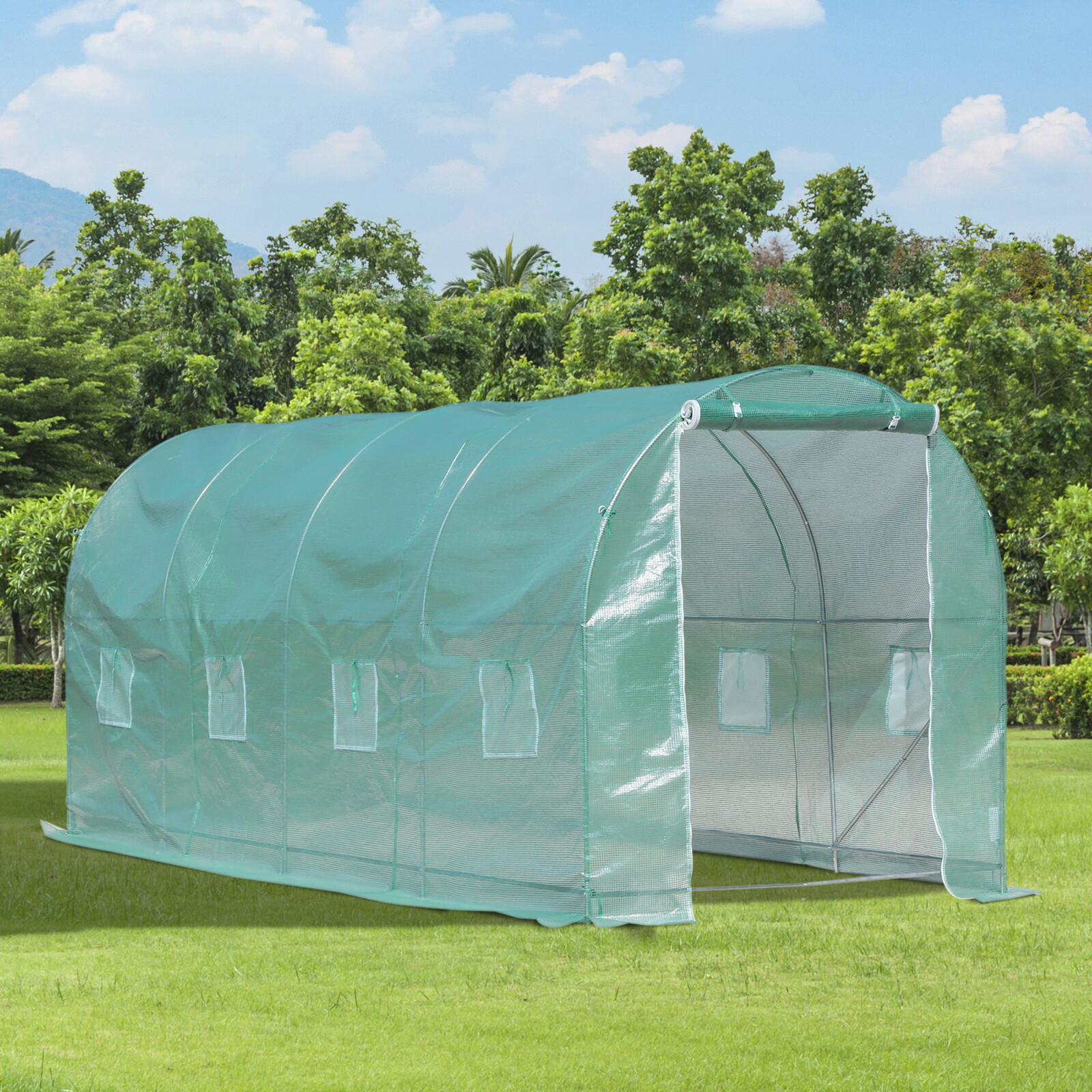 Outsunny Foliengewächshaus B/H/L: ca. 200x210x500 cm