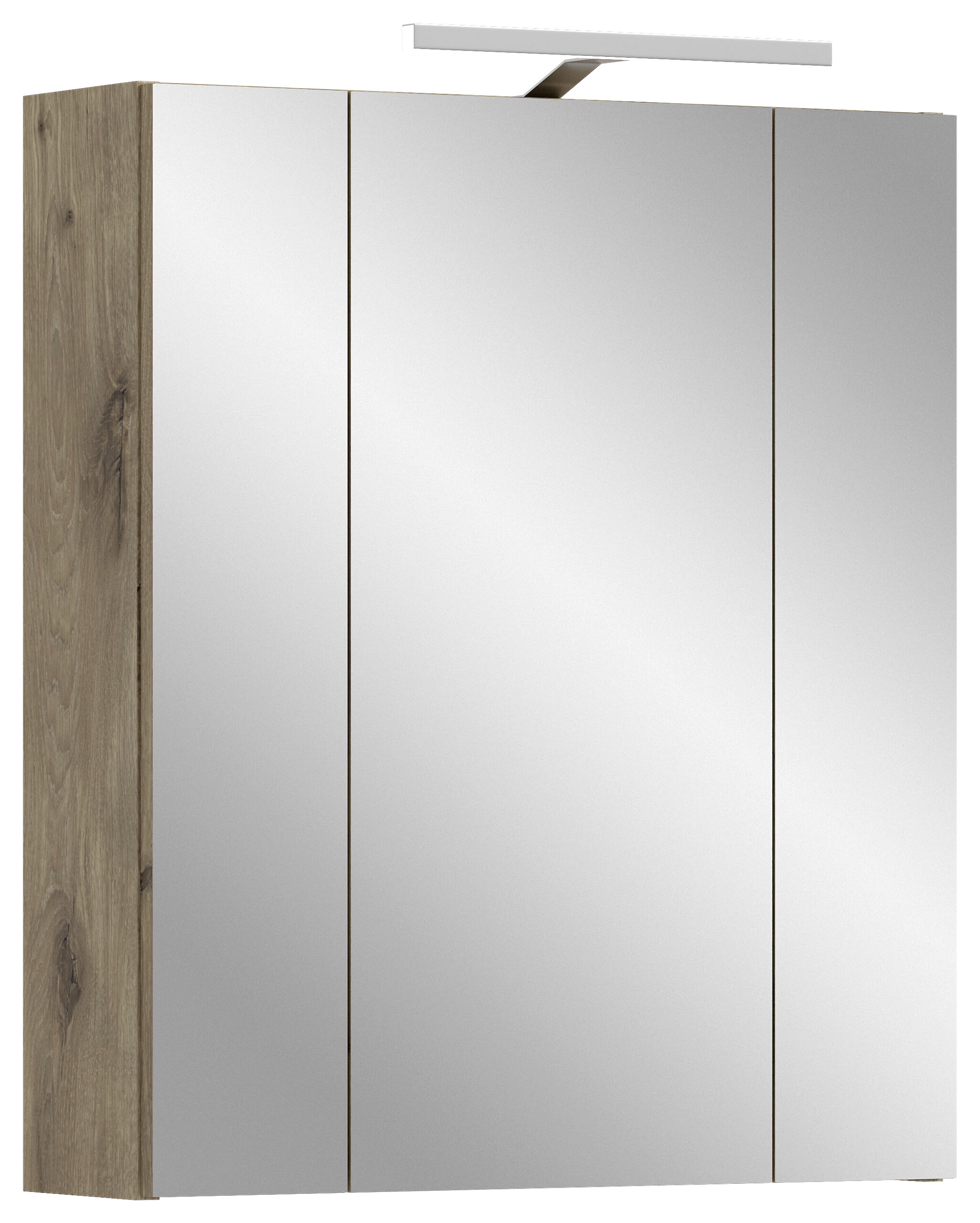 Spiegelschrank Ice Nox Oak Nachbildung schwarz matt B/H/T: ca. 60x70x18 cm