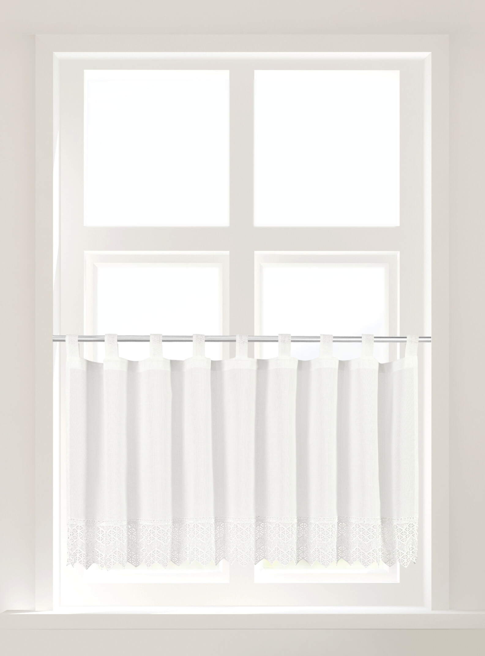 POCOline Scheibengardine Heidi offwhite B/L: ca. 50x140 cm