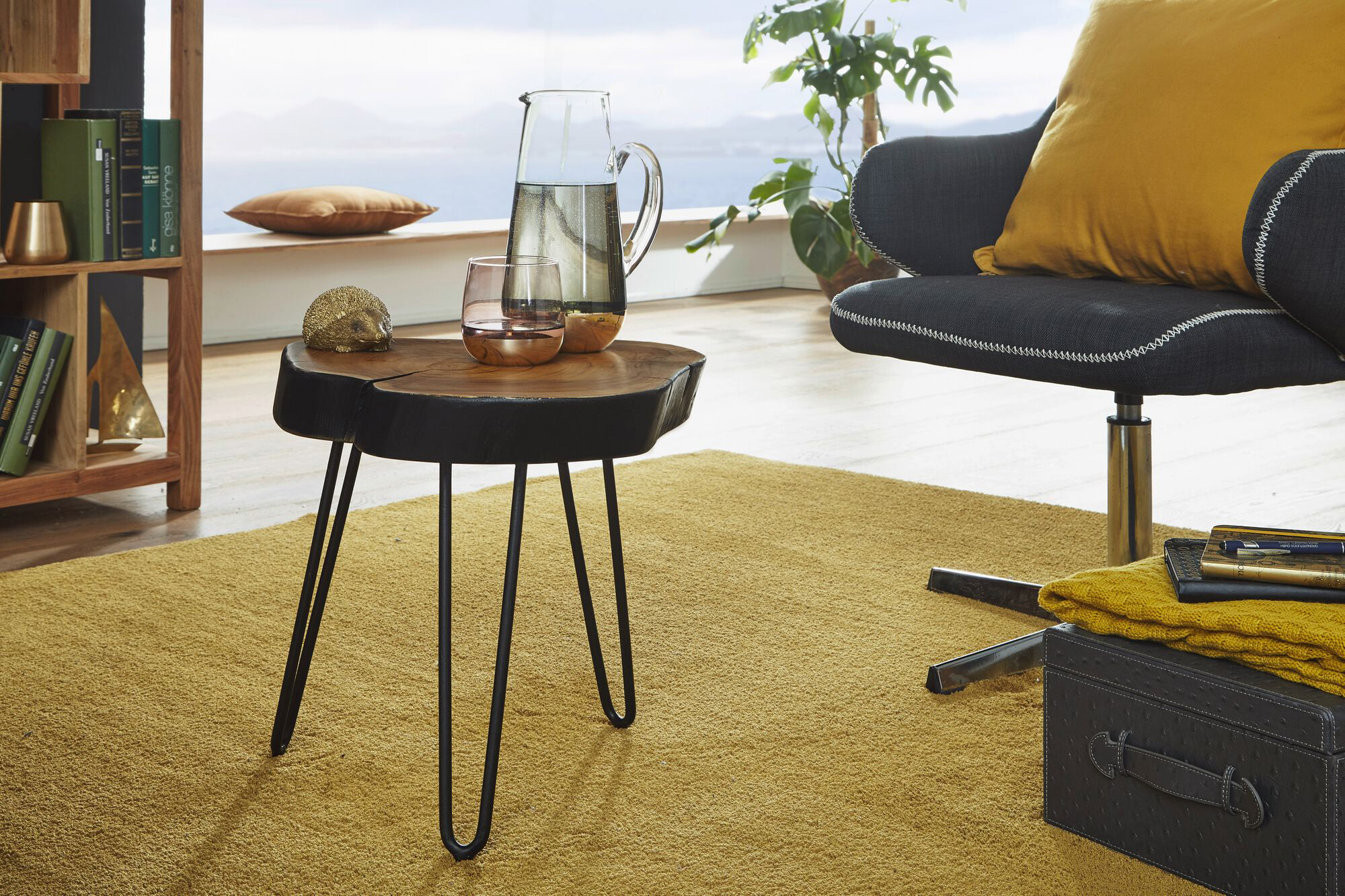 Beistelltisch rosenholz Holz B/H/T: ca. 35x46x35 cm