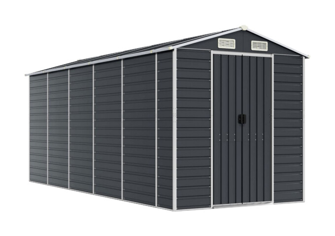 vidaXL Gartenhaus anthrazit B/H/T: ca. 191x198x470 cm