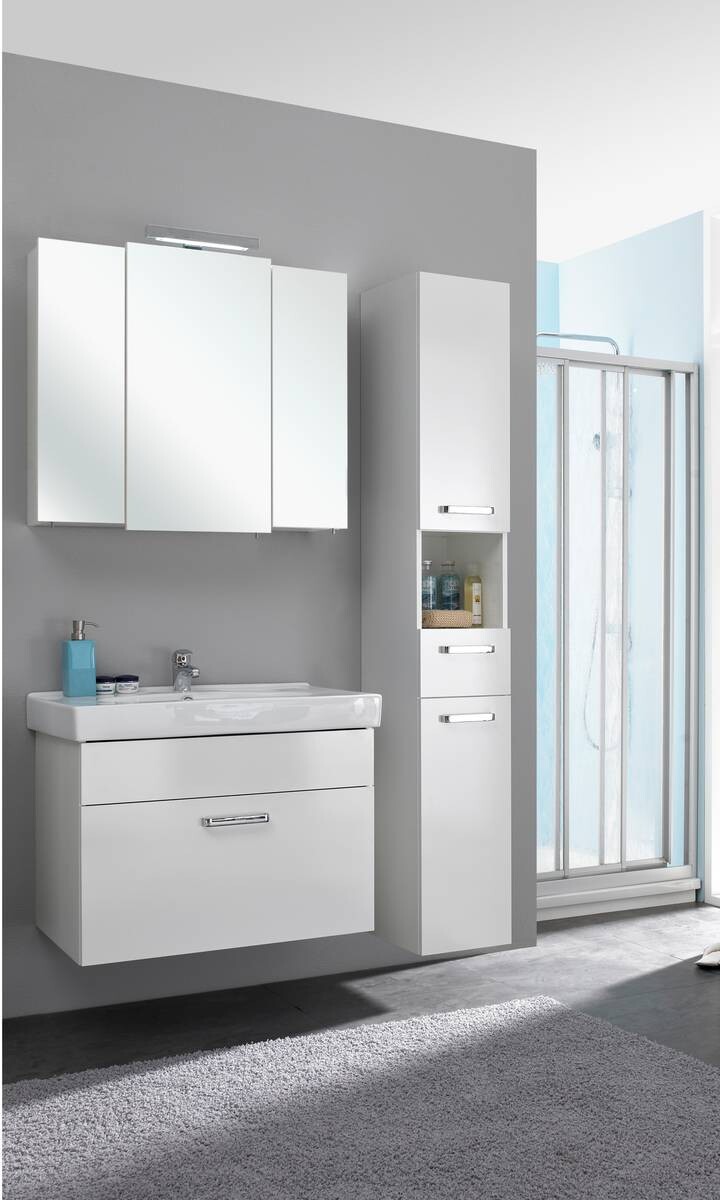 Badezimmer-Set Quickset 312 weiß glanz B/H/T: ca. 113x200x48 cm