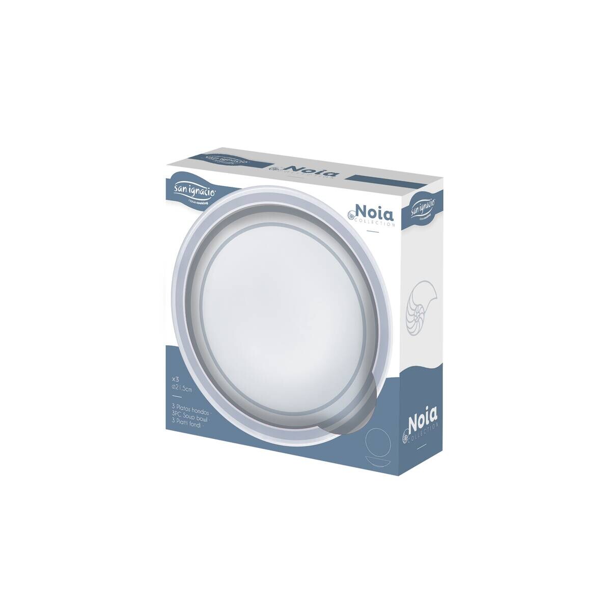 SAN IGNACIO Essteller NOIA weiß Porzellan D: ca. 20 cm