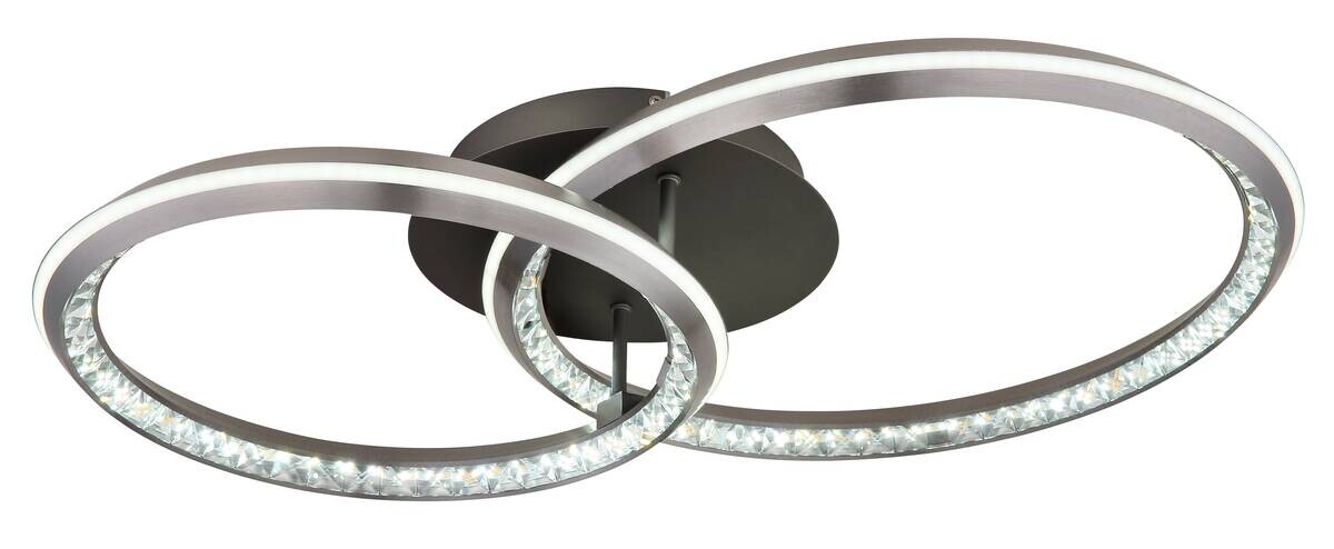 GLOBO LED-Deckenleuchte grau Metall Aluminium B/H/L: ca. 50x14,5x75 cm 1 Brennstellen