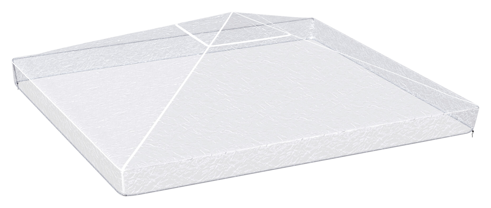 Outsunny Abdeckplane transparent Kunststoff B/H/L: ca. 300x80x300 cm