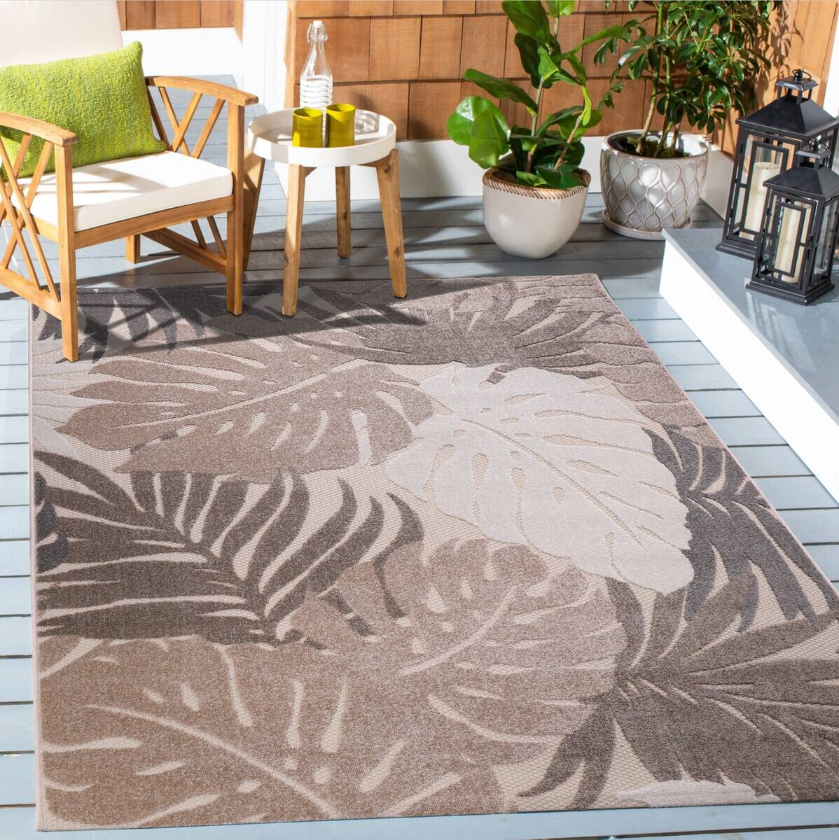 Sanat Outdoorteppich FLORAL beige B/L: ca. 200x290 cm