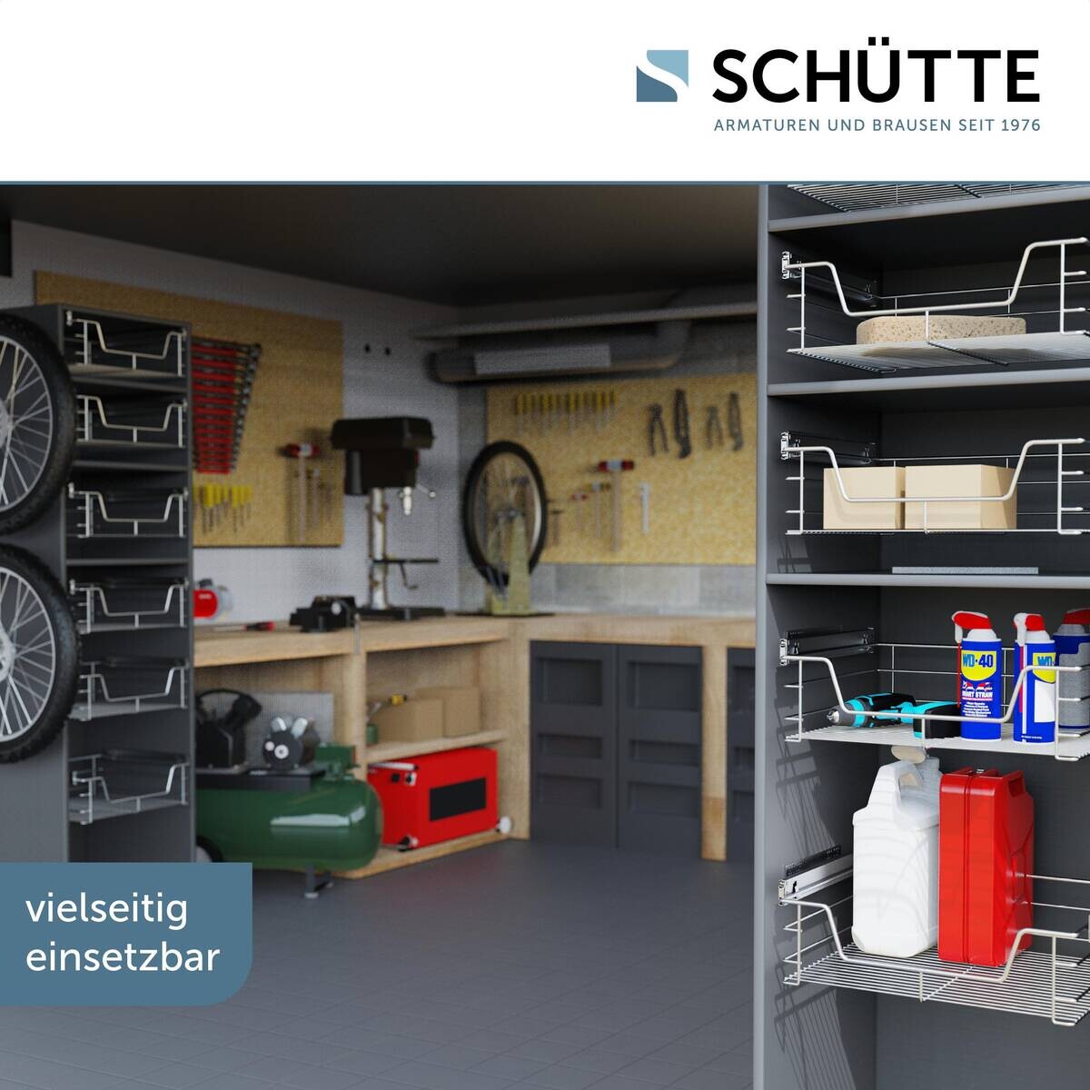 Eyckhaus Teleskopschublade Chrom Chrom