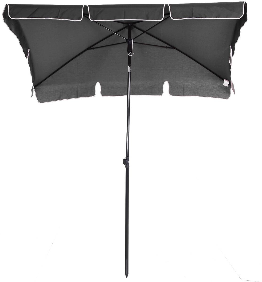 Outsunny Gartenschirm grau Stahl B/H/L: ca. 125x235x200 cm