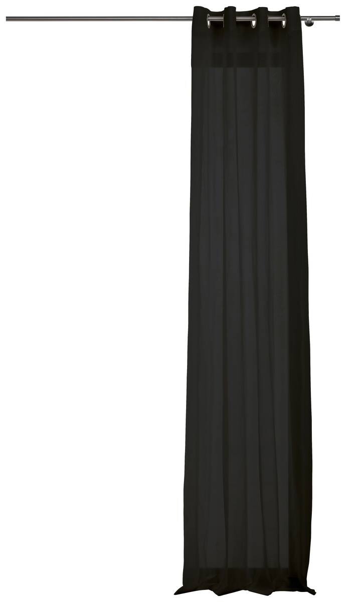 Ösenvorhang PURE schwarz B/L: ca. 135x245 cm