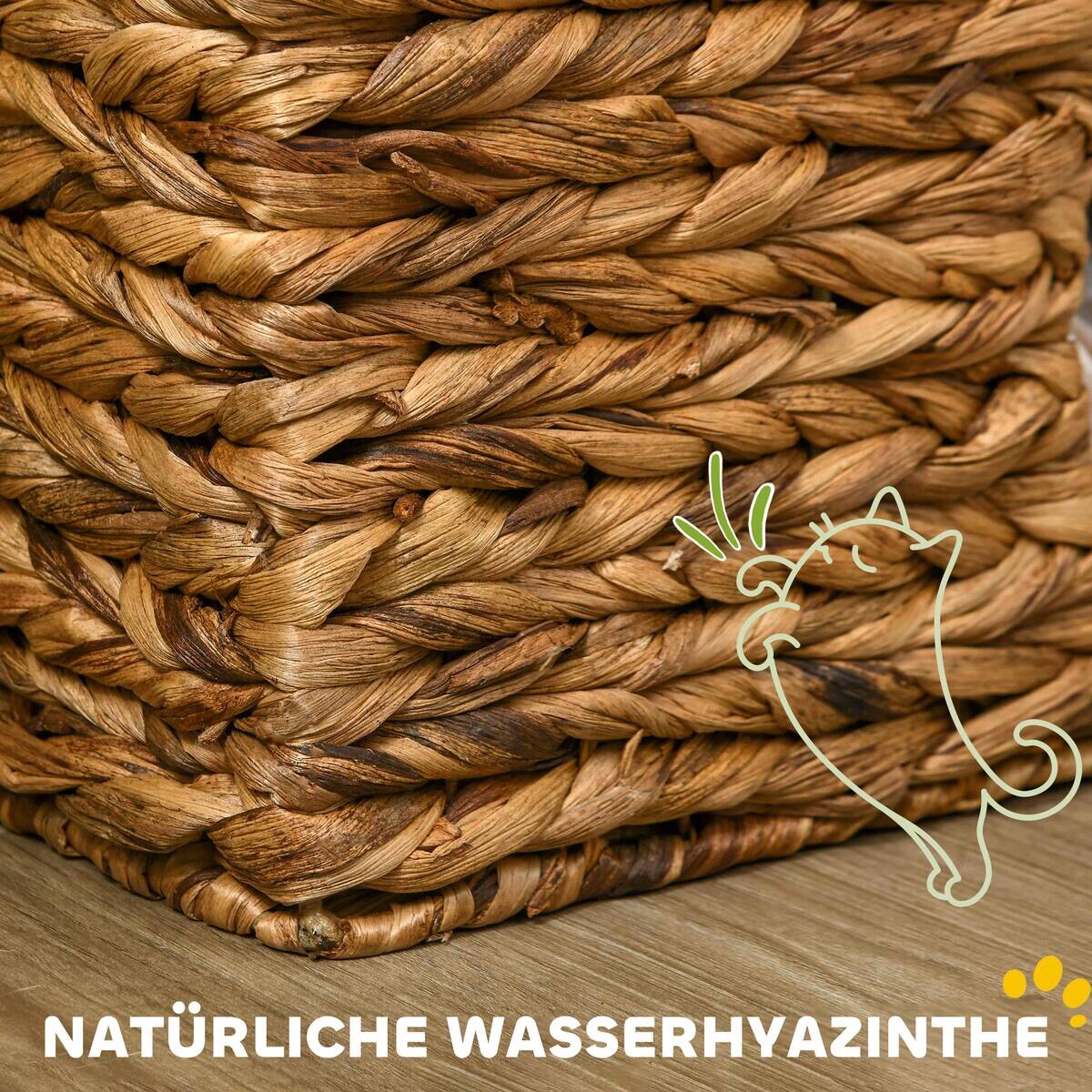 PawHut Kratztonne braun Stahl B/H/L: ca. 31x76x40 cm