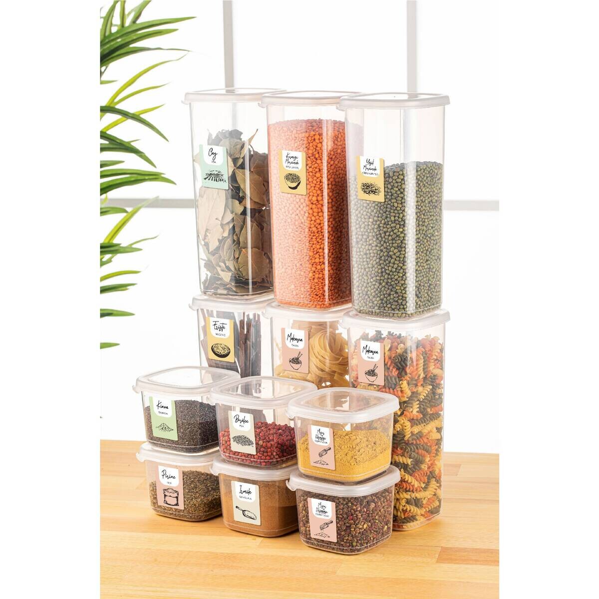 HermiaConcept Vorratsdosenset 12-tlg. weiß