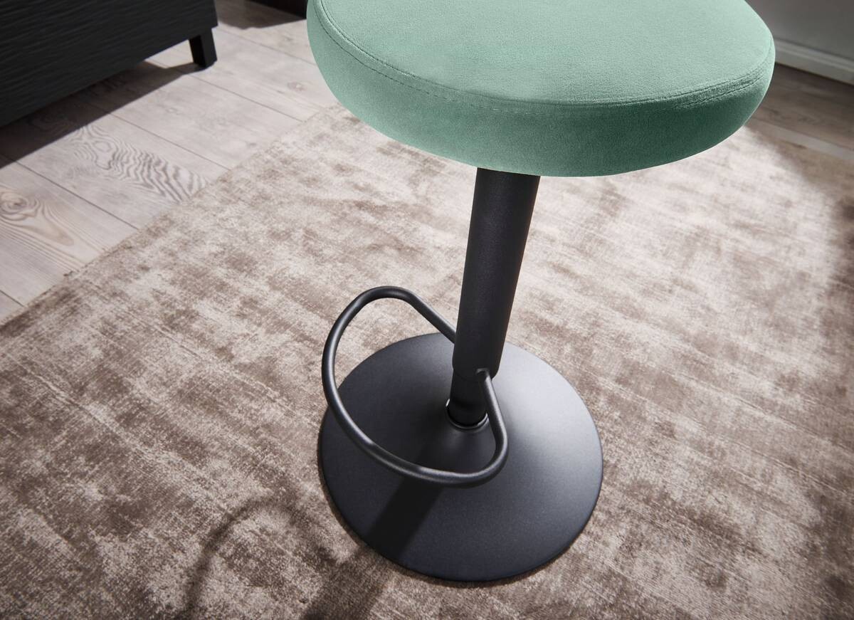 Barhocker grün Stoff B/H/T: ca. 40x58x40 cm