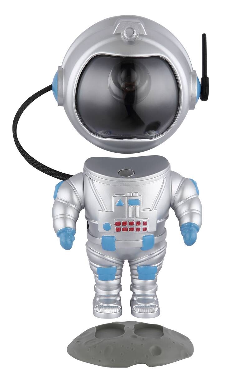 GLOBO Tischleuchte Cosmo silber blau Kunststoff B/H/L: ca. 11x22,5x12 cm