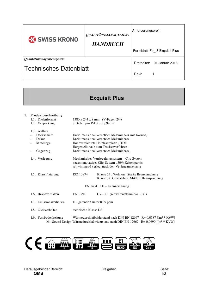Laminatboden Buche natur ca. 2,694 m² im Paket  B/L: ca. 24,4x138 cm pro Paket
